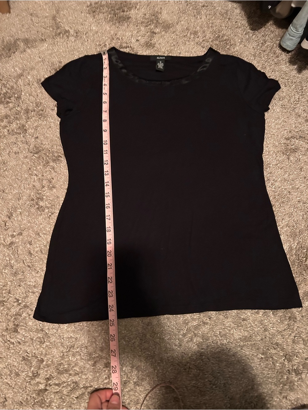 Amalfi Black Short-Sleeve Scoop Neck Tee